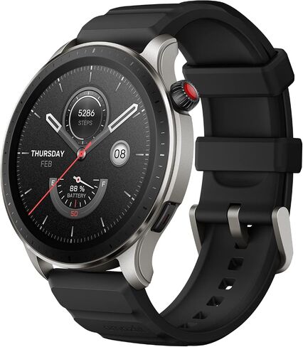 ساعة ذكية Amazfit GTR 4 للرجال Android iPhone، نظام تحديد المواقع العالمي Alexa ثنائي النطاق، مكالمة بلوتوث، 150+ وضع رياضي، عمر البطارية 14 يومًا، مراقب معدل ضربات القلب للأكسجين في الدم، شاشة AMOLED 1.43 بوصة، أسود (متجدد) in Saudi Arabia