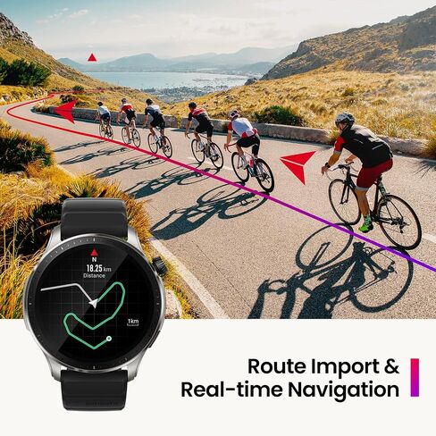 ساعة ذكية Amazfit GTR 4 للرجال Android iPhone، نظام تحديد المواقع العالمي Alexa ثنائي النطاق، مكالمة بلوتوث، 150+ وضع رياضي، عمر البطارية 14 يومًا، مراقب معدل ضربات القلب للأكسجين في الدم، شاشة AMOLED 1.43 بوصة، أسود (متجدد) in Saudi Arabia