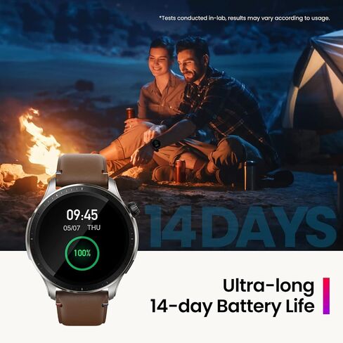 ساعة ذكية Amazfit GTR 4 للرجال Android iPhone، نظام تحديد المواقع العالمي Alexa ثنائي النطاق، مكالمة بلوتوث، 150+ وضع رياضي، عمر البطارية 14 يومًا، مراقب معدل ضربات القلب للأكسجين في الدم، شاشة AMOLED 1.43 بوصة، أسود (متجدد) in Saudi Arabia