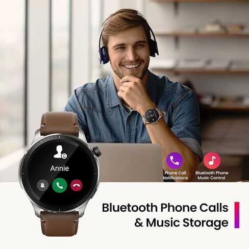 ساعة ذكية Amazfit GTR 4 للرجال Android iPhone، نظام تحديد المواقع العالمي Alexa ثنائي النطاق، مكالمة بلوتوث، 150+ وضع رياضي، عمر البطارية 14 يومًا، مراقب معدل ضربات القلب للأكسجين في الدم، شاشة AMOLED 1.43 بوصة، أسود (متجدد) in Saudi Arabia