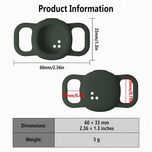 Geiomoo Silicone Case for Tile Sticker (2024) Tracker, Finder Tag Protective Cover for Pet Collar (White) in Saudi Arabia