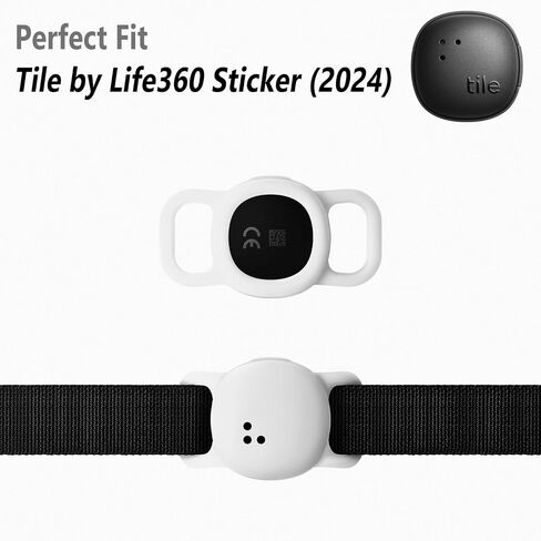 Geiomoo Silicone Case for Tile Sticker (2024) Tracker, Finder Tag Protective Cover for Pet Collar (White) in Saudi Arabia