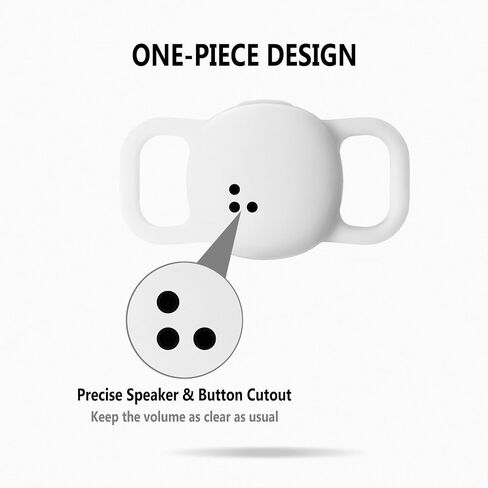 Geiomoo Silicone Case for Tile Sticker (2024) Tracker, Finder Tag Protective Cover for Pet Collar (White) in Saudi Arabia