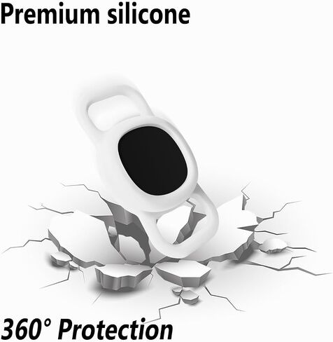 Geiomoo Silicone Case for Tile Sticker (2024) Tracker, Finder Tag Protective Cover for Pet Collar (White) in Saudi Arabia
