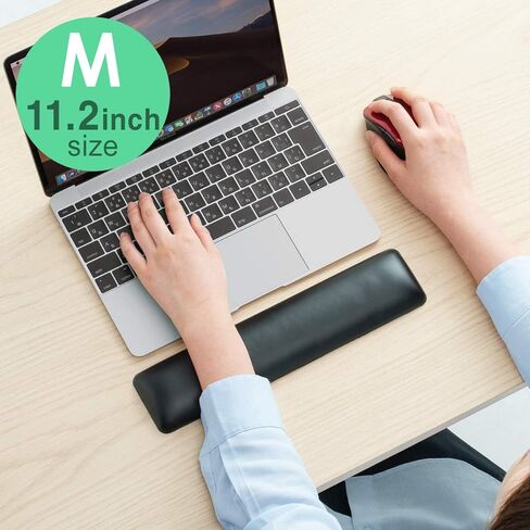 مسند معصم SANWA Gel Mouse، دعم معصم مريح من جلد البولي يوريثان للفأر، وسادة معصم لتخفيف الألم، وسادة معصم غير قابلة للانزلاق للكمبيوتر والكمبيوتر المحمول والمكتب والألعاب، أسود، 6.7x2.7x0.75 بوصة in Kuwait