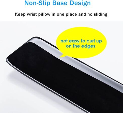مسند معصم SANWA Gel Mouse، دعم معصم مريح من جلد البولي يوريثان للفأر، وسادة معصم لتخفيف الألم، وسادة معصم غير قابلة للانزلاق للكمبيوتر والكمبيوتر المحمول والمكتب والألعاب، أسود، 6.7x2.7x0.75 بوصة in Kuwait