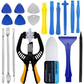 19 PCS Phone Screen Repair Kit, Suction Cup Pliers Opening Repair Kit, Ultra-Thin Prying & Open Tool for iPhone, Laptop, iPad, Cell Phone, MacBook, Tablet, Computer, Electronics Repair