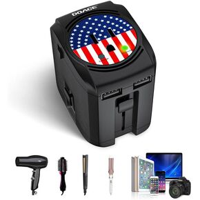 DOACE 2000W Voltage Converter US to Europe, 220V to 110V Converter with 2 USB for Hair Dryer Straightener Curling Iron Laptop Tablet Cell Phone, EU/UK/AU/US Power Plugs Converter for European Travel
