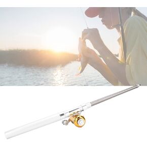 Pocket Fishing Pole, Fishing Rod Portable Fishing Rod Mini Telescopic Pocket Pen Shape Fishing Rod Pole and Fishing Reel