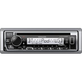 KENWOOD KMR-D382BT (50W x 4Ch) Single Din Car/Marine Stereo Head Unit with Bluetooth, Hands-Free Calling, CD Player, USB, AM/FM Radio, SiriusXM Ready, All-Weather in-Dash Boat & Car Audio Receiver