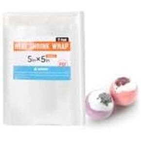 Heat Shrink Bags, 200 Pieces 5x5" Heat Shrink Wrap for Soap, Bath Bombs, Candles, Jars and Homemade DIY Projects
