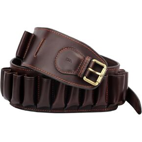TOURBON Hunting Shooting Leather Shotgun Bandolier 12 Gauge Cartridge Belt