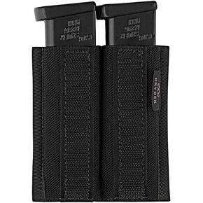 KRYDEX Double 9mm Magazine Holder Elastic Mag Holder with Hook Fasteners for MK3 and MK4 Chest Rig