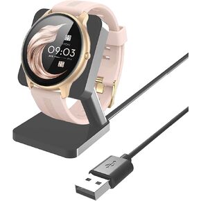 Compatible with AGPTEK Smart Watch Charger,Lamshaw Charging Stand Desk Holder Charging Dock Station Compatible with AGPTEK LW11 Smart Watch 1.3 Inches (Black)