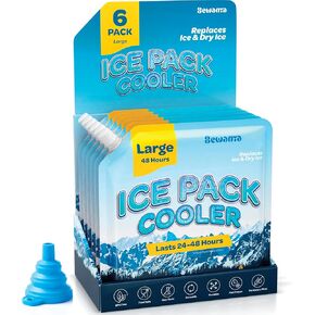 Reusable Ice Packs for Lunch Boxes and Coolers, Ice Pack for Outdoor Activities Like Camping & Travel. BPA-Free Keeps Your Drink & Food Various Sizes Colds Up 8 to 48 Hours with No Mess of Melting Ice