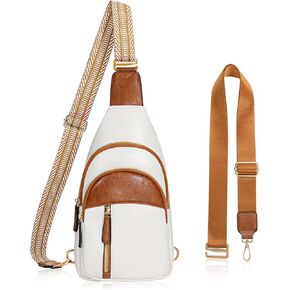SUOSDEY Sling Bags for Women Crossbody Leather Sling Backpack Chest Bag Shoulder Bags for Casual Traveling Hiking Cycling