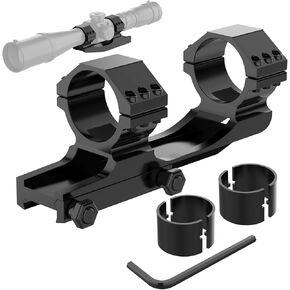 Picatinny Scope Mount 1inch / 30mm Ring Mount,fits 20mm Rail Weaver Mount for Long Range Scopes, Cantilever Weaver Forward Reach Dual Ring Scope Mount