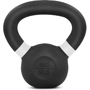 Yes4All Powder Coated Cast Iron Kettlebell Single Mint - 28 KG / 62 LB Strength Training Kettlebells Weight Set for Full Body Workout, Home Gym