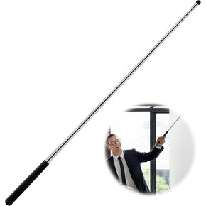 Retractable Stick, 39" Extendable Pointer with Non-slip Frosted Handle, Stylus Telescopic Pointer for Touchscreens, Presentation Pointer Stick for Office, Classroom Pointers for Teacher, Office, Black