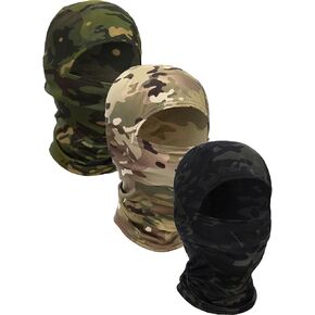 Blulu 3 Pieces Ski Mask Balaclava Full Face Mask Winter Camo Balaclava Hunting Face Cover Windproof Breathable Shiesty Mask