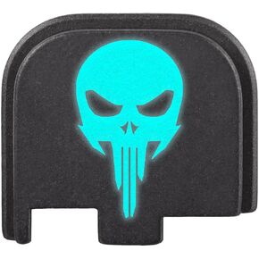 NDZ Performance Glow in The Dark Slide Cover Plate for Glock Gen 1/2/3/4/5 17 17L 19 19X 20 21 22 23 24 26 27 29 30 31 32 33 34 35 36 37 38 39 40 41 43 43X 45 47 48 in 9mm 10mm .40 .357 .45, Aluminum