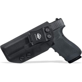 POLE.CRAFT IWB Kydex Holster Custom Fits: Glock 21 / Glock 20 (Gen 3 4 5) & Glock 22 Gen 5 - Inside Waistband Carry - Adj. Cant Retention - Cover Mag-Button - No Wear - No Jitter