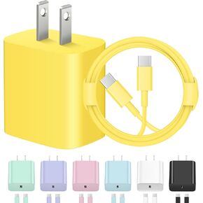 iPhone 16 15 Charger Fast Charging USB C Charger Block Type C Charger with 6FT iPhone 16 Cable for iPhone 16/16 Plus/16 Pro/16 Pro Max/iPhone 15/15 Plus/15 Pro/15 Pro Max/Samsung((Pink) in Kuwait