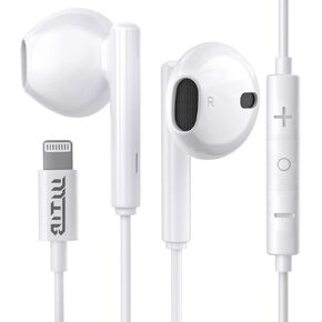 Wired Headphones for iPhone Earbuds with Lightning Connector Earphones Built-in Microphone & Volume Control Headsets Compatible with iPhone 14/14Pro/12/12Pro/13Pro/11/XS Max/XR/XS/X/SE/8P, 1Pack
