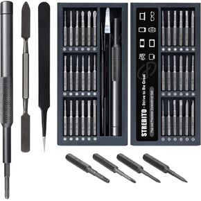 STREBITO Micro Screwdriver Set 50 in 1 Precision Screwdriver Set, Electronics Tool Kit Screwdriver Kit - Computer, iPhone, Macbook, PS4, PS5, Nintendo, Xbox Controller Repair Kit, S2 Multi Bit Driver