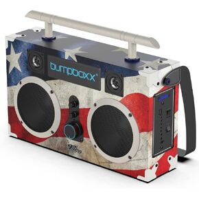 Bumpboxx Bluetooth Boombox Ultra | Retro Boombox with Bluetooth Speaker | Includes Rechargeable Lithium Battery and Carrying Strap | Easy to Carry | USA