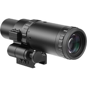 Feyachi M37 1.5X - 5X Red Dot Magnifier Focus Adjustment Optical Magnifier with Flip to Side Mount, Black