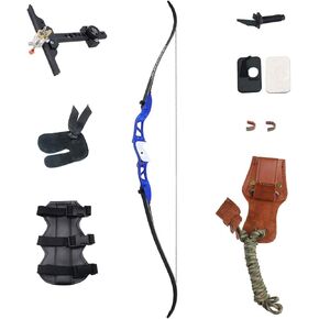 66" Metal Riser Takedown Recurve Bow Adult Archery Competition Athletic Bow Weights 20 22 24 26 28 30 32 34 36 LB Right Handed Archery Kit