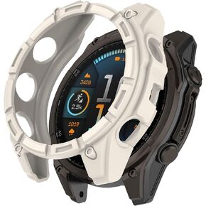 Compatible with Garmin Fenix 8 Solar 51mm Case Cover, Soft Anti-Drop PC Watch Case Cover Replacement Protective Cases for Garmin Fenix 8 Solar 51mm Watch (Black)