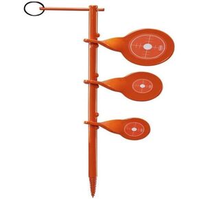 Champion Range and Target Rimfire Screw-in Triple Gong Spinner Target, Advanced Steel Design for Dynamic Rimfire Shooting