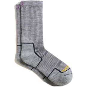Women's Merino Wool Hiker Crew Socks, Moisture-Wicking, Durable, Perfect for Hiking and Camping (Black)