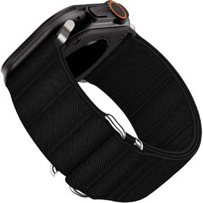Suitisbest Sport Bands Compatible with Apple Watch Ultra Band 49mm 46mm 45mm 44mm 42mm 38mm 40mm 41mm Men Women, Stretchy Nylon Sport Loop Strap with S-Hook for iWatch Series 10 Ultra SE 9 8 7 6 5 4 3