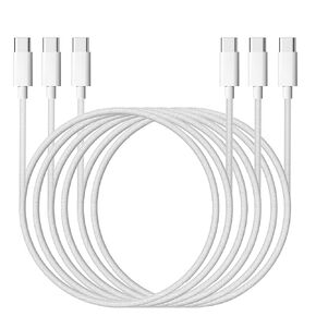 weishan 3-Pack USB C to C Charger Cable for Meta Quest 3 3S, PD 60W Type C to C Fast Charging Cords for Oculus Quest 2, Bulk Cables, 3.3ft