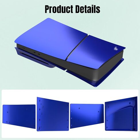 لوحة حماية PEYANZ لجهاز PS5 Slim (إصدار القرص)، لوحة غطاء، غلاف ABS، شعار مطبوع، جلد غير لامع، مع غطاءين إضافيين من السيليكون لوحدة التحكم (رمادي) in Kuwait