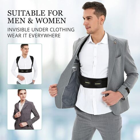 Posture Corrector for Women and Men, Adjustable Upper Back Brace for Posture Hunchback Support and Providing Pain Relief from Neck, Shoulder, and Upper Back (Black, Large/X-Large) in Saudi Arabia
