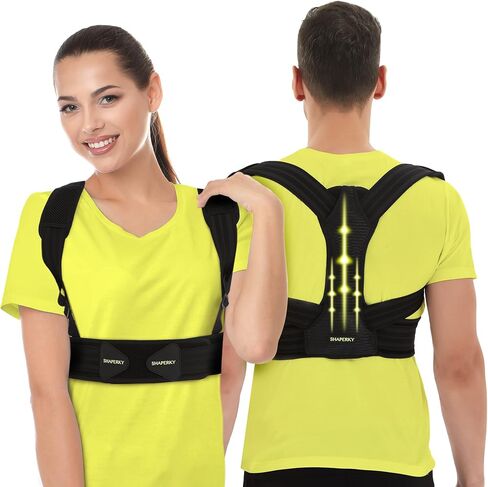 Posture Corrector for Women and Men, Adjustable Upper Back Brace for Posture Hunchback Support and Providing Pain Relief from Neck, Shoulder, and Upper Back (Black, Large/X-Large) in Saudi Arabia