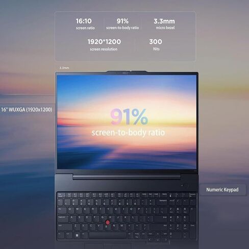 لاب توب لينوفو ثينك باد E16 Business، شاشة 16 بوصة FHD+، انتل كور i5-13420H (بيت رايزن 5 7530U)، ذاكرة الوصول العشوائي 24 جيجا، 1 تيرابايت اس اس دي، لوحة مفاتيح بإضاءة خلفية، واي فاي 6، ويندوز 11 برو، أسود in Saudi Arabia