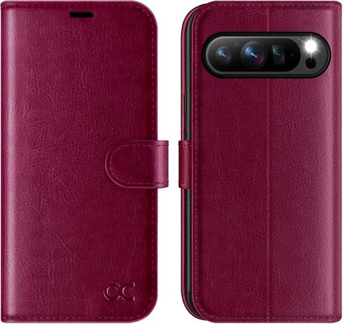 OCASE متوافق مع حافظة محفظة Google Pixel 9 وGoogle Pixel 9 Pro، حافظة قابلة للطي من جلد البولي يوريثان مع حامل بطاقات RFID ومسند [غلاف داخلي من مادة TPU مقاوم للصدمات] غطاء هاتف 2024، بني in Kuwait
