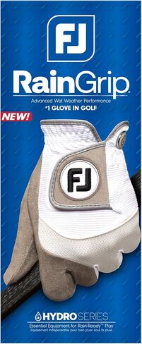 FootJoy Men's RainGrip Golf Glove, Black, X-Large, Pair in Kuwait