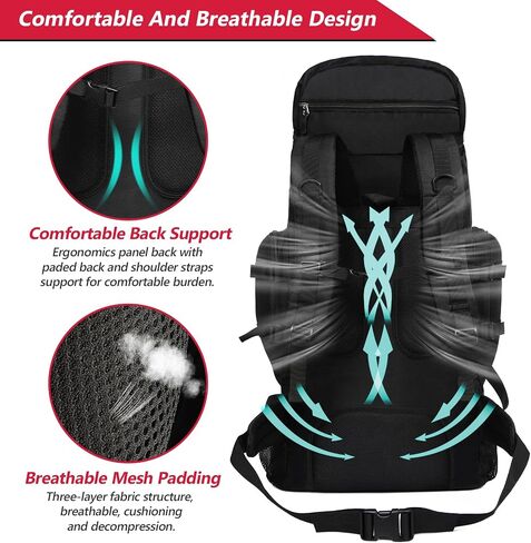 90L Hiking Backpack, Camping Travel Backpack with Rain Cover Lightweight Travel Daypack for Climbing Camping Touring (Blue) in Saudi Arabia
