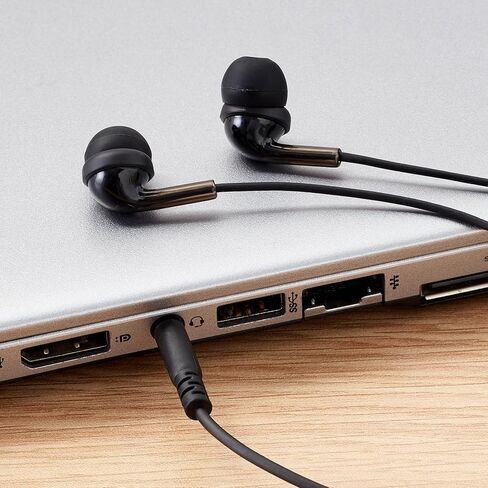 أمازون بيسيكس سماعات أذن سلكية بمنفذ USB-C، مع ميكروفون، مقاس واحد، أسود in Kuwait