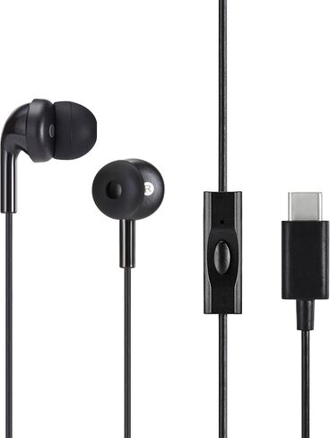 Amazon Basics In Ear Wired USB-C Earbuds, with Microphone, One size, Black in Saudi Arabia