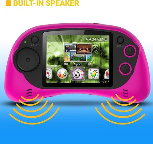 Handheld Portable Digital Screen 200 Preloaded Games , 2.7" Color Display Pink in Saudi Arabia
