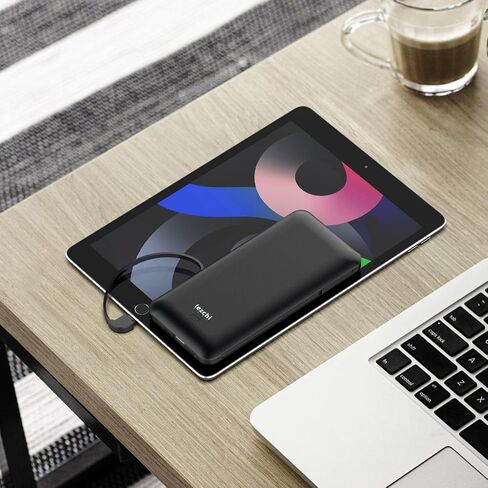 Portable Power Bank, Ultra Slim 10000mAh Portable Charger, USB C External Battery Pack with Built-in AC Plug, Charging Cable, Output Port, Compatible with All Kinds of Cellphones … in Saudi Arabia