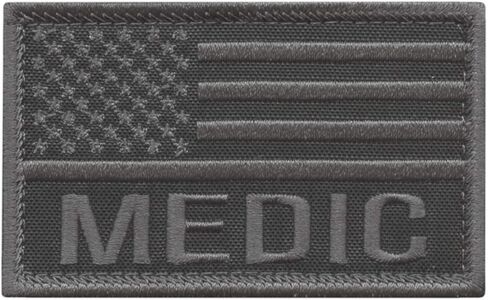 Subdued USA American Flag Medic EMS 2x3.25 Paramedic MED Combat Morale Tactical Fastener Patch in Saudi Arabia