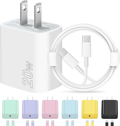 iPhone 17 16 15 Fast Charging USBC Charger Block Type C Charger 6FT Cord with iPhone Air/17/17 Plus/17 Pro/17 Pro Max/16/16 Plus/16 Pro/16 Pro Max/15/15 Plus/15 Pro/15 Pro Max/Samsung in Saudi Arabia